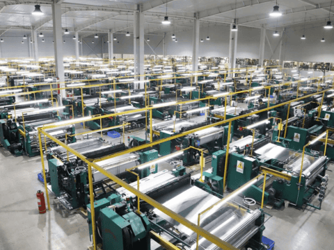 Automatic wire weaving looms in our own weaving shop